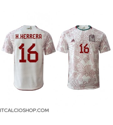 Messico Hector Herrera #16 Seconda Maglia Mondiali 2022 Manica Corta